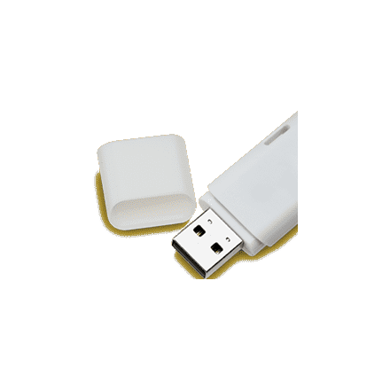 Pen drive branco com tampa